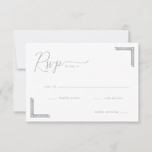Elegant Grayscale RSVP Card