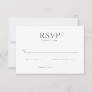 Elegant Grayscale RSVP Card