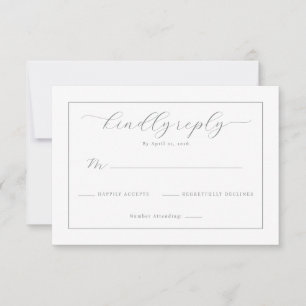 Elegant Grayscale RSVP Card