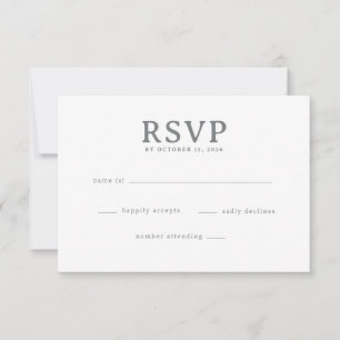 Elegant Grayscale RSVP Form Card