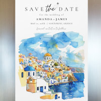 Elegant Greece Destination Wedding Save the Date
