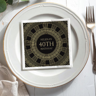 Elegant Greek Birthday Party with custom colours Napkin