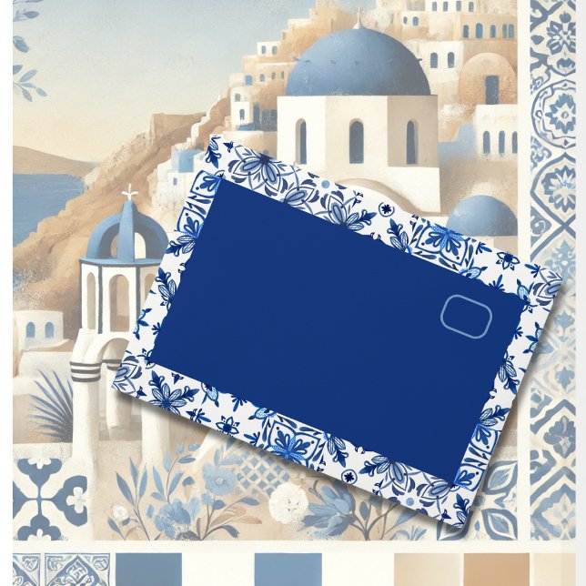 Elegant Greek Blue and White Wedding Envelope (Creator Uploaded)