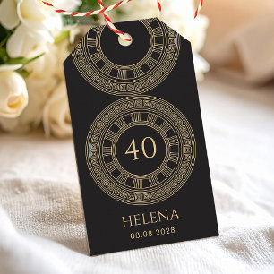 Elegant Greek or Roman birthday with custom colour Gift Tags