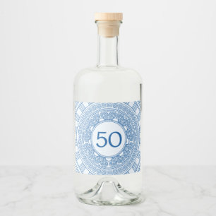 Elegant Greek or Roman birthday with custom colour Liquor Bottle Label