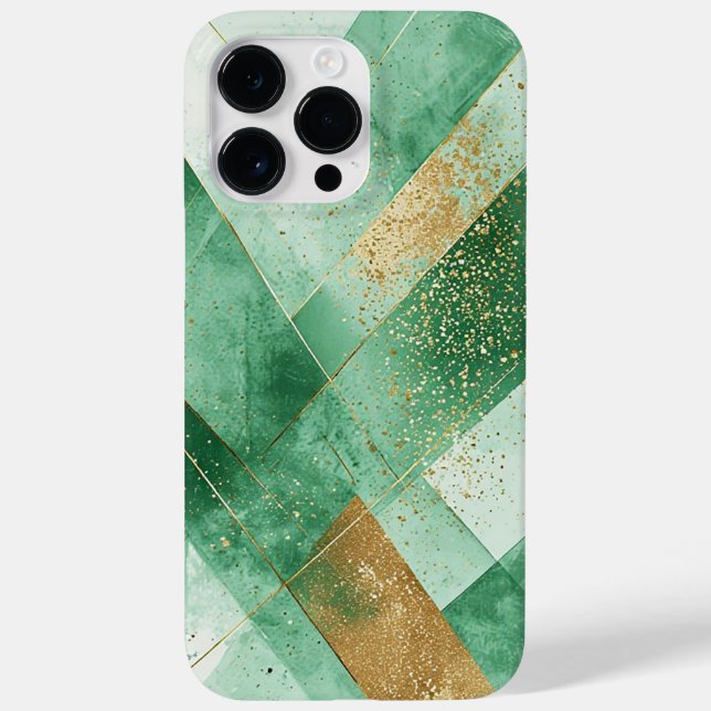Elegant Green Abstract Background With Glittering Case-Mate iPhone Case (Back)