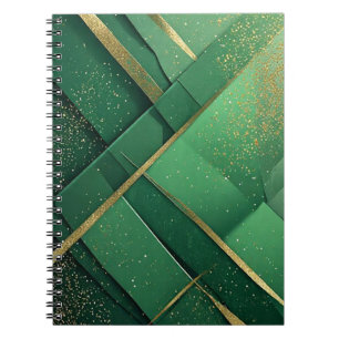 💚 Elegant Green Abstract Glitter Modern Design 💚 Notebook