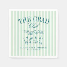Elegant Green and Blue Grad Club Graduation