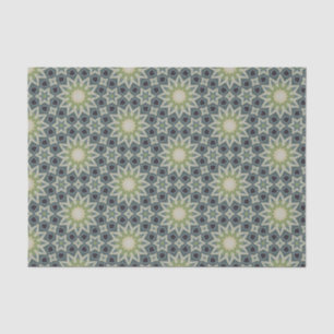 Elegant Green and Blue Modern Geometric Pattern  Tissue Paper