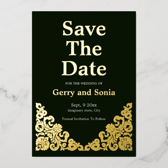 Elegant Green and Gold (Front)