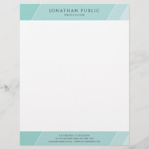 Elegant Green And White Modern Simple Template Custom Letterhead