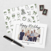 Elegant Green Black Christmas Holiday