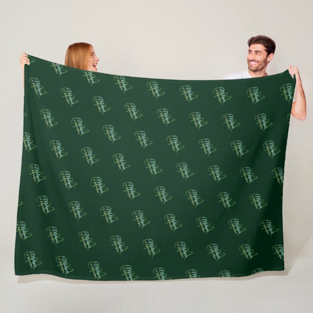 Elegant Green Blanket with her Name and Initial (In Situ)