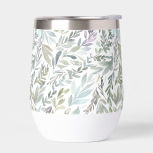 Elegant Green Blue Botanical Watercolor