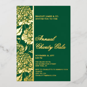 Elegant Green Botanical Charity Event Gala Party