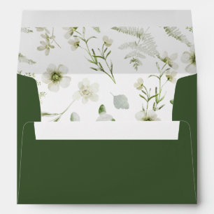 Elegant Green Botanical Envelope