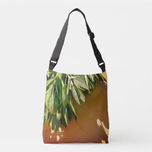 Elegant green botanical leaves Fresh-cut herbs Crossbody Bag
