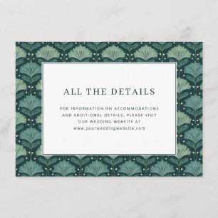 Elegant Green Botanical Pattern Enclosure Card