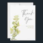 Elegant Green Botanical Watercolor 30th Birthday Thank You Card<br><div class="desc">An elegant 30th birthday thank you card featuring a green botanical watercolor on a white background.</div>