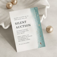 Elegant Green Brush Stroke Gala & Silent Auction