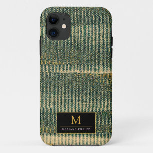 Elegant Green Brush with gold and black Case-Mate iPhone Case