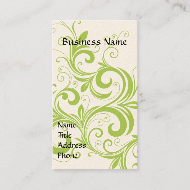Elegant Green Business Card (Front)