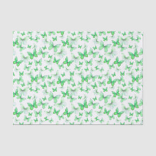Elegant Green Butterflies Pattern Tissue Paper