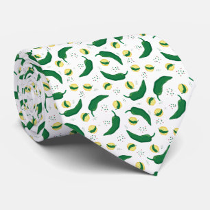 Elegant Green Chile Pattern Tie