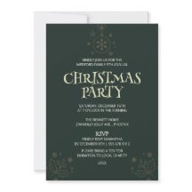 Elegant Green Christmas Party Invitation – Holiday
