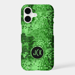 Elegant Green Disco Ball Glitter & Sparkles
