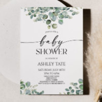 Elegant Green Eucalyptus Plant Baby Shower