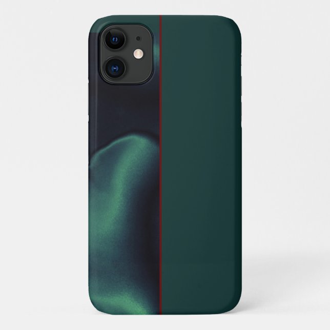 Elegant Green Floral iPhone case (Back)