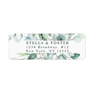 Elegant Green Foliage Return Address