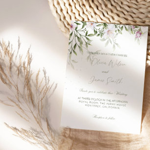 Elegant Green Foliage Wedding Party Invitation