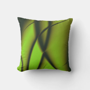 Elegant Green Fractal Design Cushion