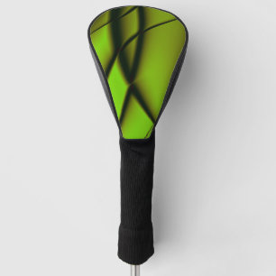 Elegant Green Fractal Design Golf Head Cover