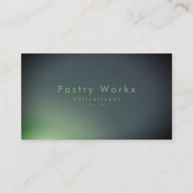 Elegant Green Glow Gradient Ombre Business Card (Front)