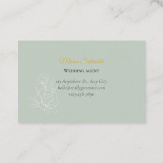 Elegant Green & Gold Business Card