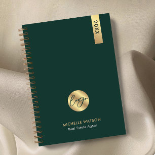 Elegant Green & Gold Corporate Business Logo 2026 Planner
