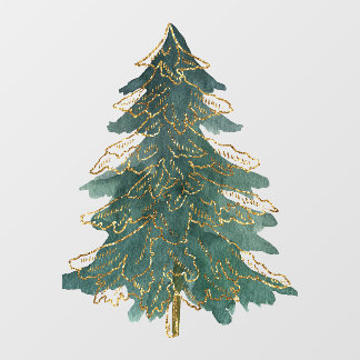 Elegant Green Golden Christmas Tree