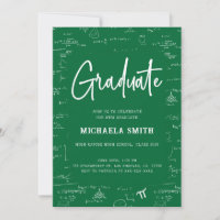 Elegant Green Graduate Math Graduation