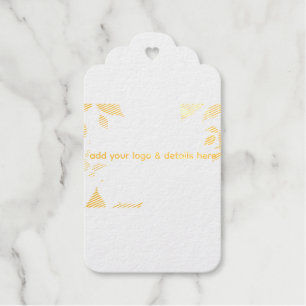 Elegant Green Leaves Botanical Floral Business Car Gift Tags