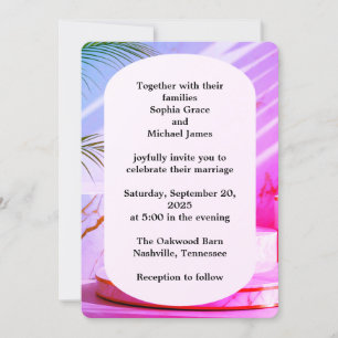 Elegant Green Leaves Nature Design Minimal Botan Invitation