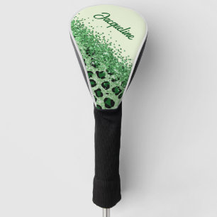 Elegant Green Leopard Print  Golf Head Cover