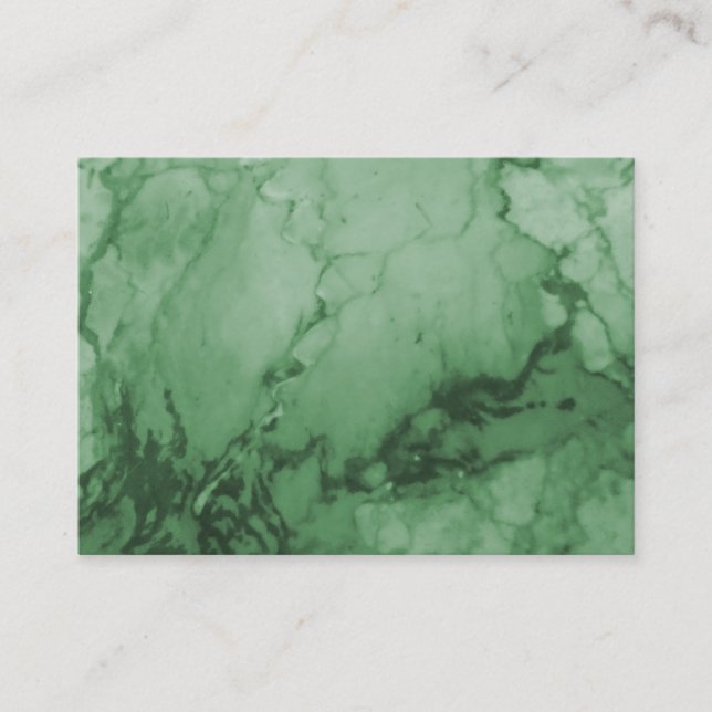 Elegant | Green Marble Business Cards (Front)