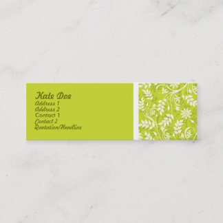 Elegant Green Mini Business Card