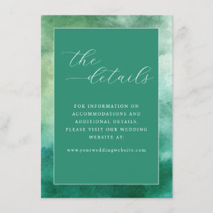 Elegant Green Minimalist Details Enclosure Card