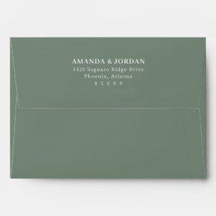 Elegant Green Minimalist Typographic Envelope