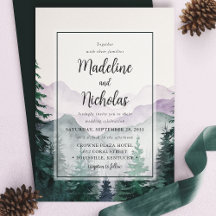 Elegant Green Misty Mountain Forest Wedding