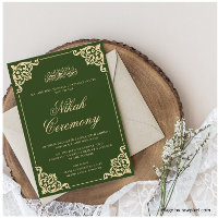 Elegant Green Nikah Islamic Muslim Wedding